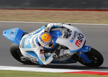 Tito Rabat is left to the podium at the British Grand Prix