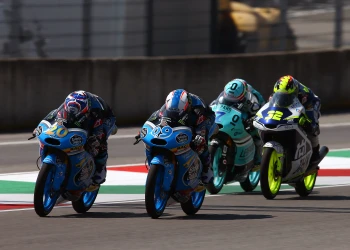 Jorge Navarro, seventh in a tight race in Mugello