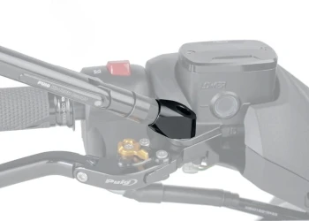 Supporto specchietto sull'asse della leva