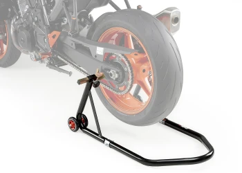 Rear stand for twin swings arms