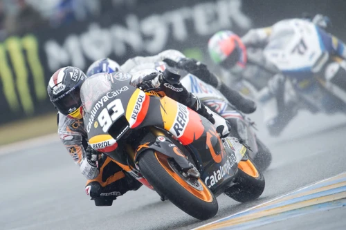 Fall of Marc Marquez during the French Grand Prix