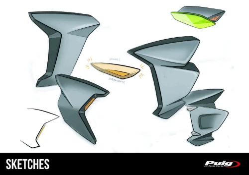 Radiator side panels for MT-09/FZ-09 17-