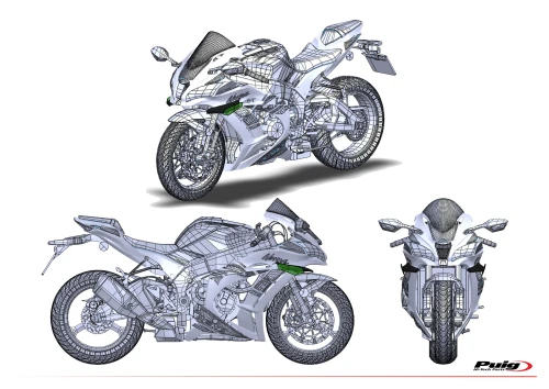 Puig launches the Downforce spoilers for the Kawasaki ZX-10R/RR/SE