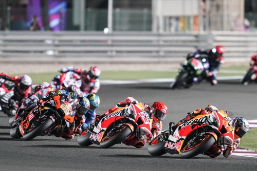 Pol Espargaró on the podium in Qatar